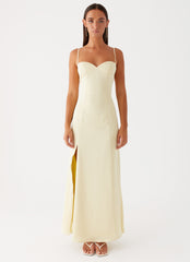 Miss Bloom Maxi Dress - Lemon
