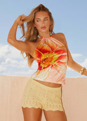 Oakley Low Rise Mini Shorts - Yellow