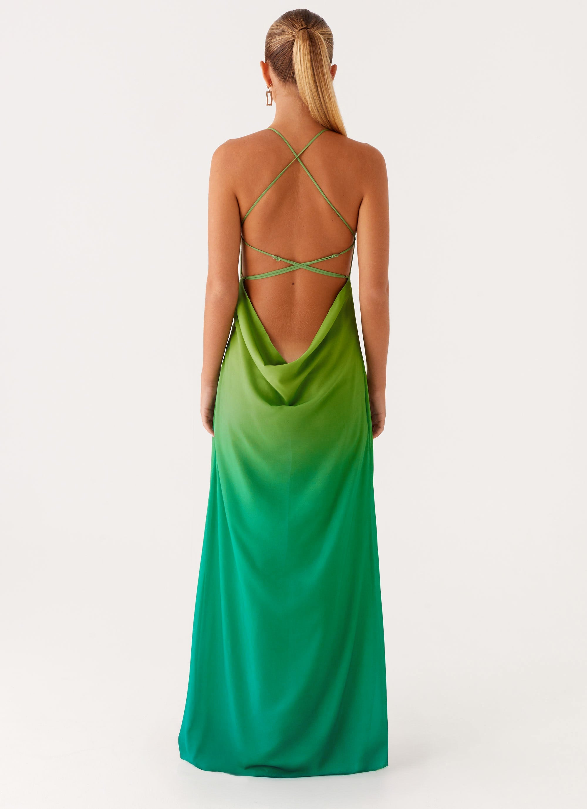 Opposites Attract Maxi Dress - Green Ombre