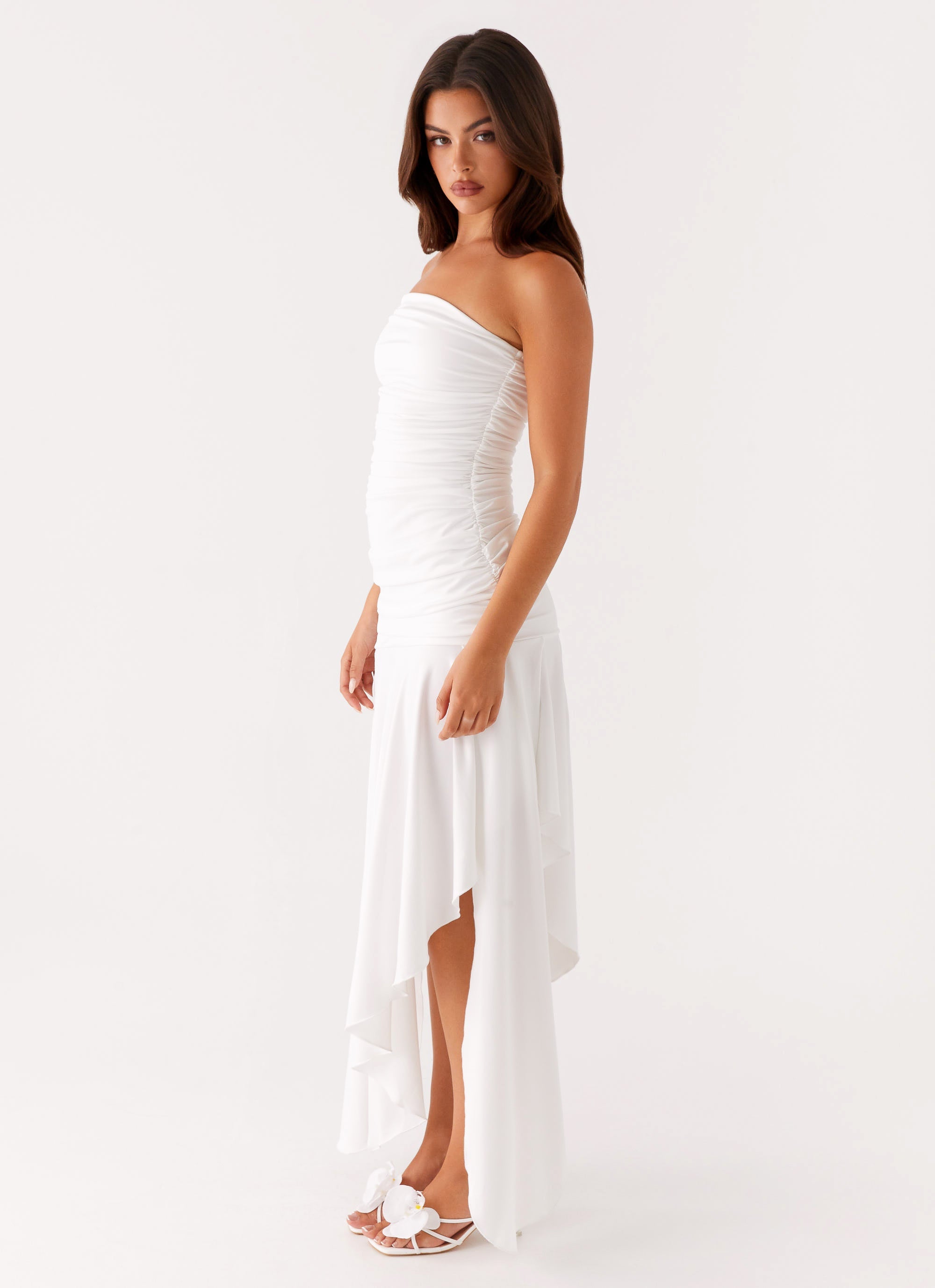 Ora Strapless Maxi Dress - White
