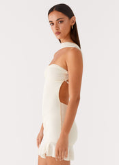 Pari Open Back Mini Dress - Ivory