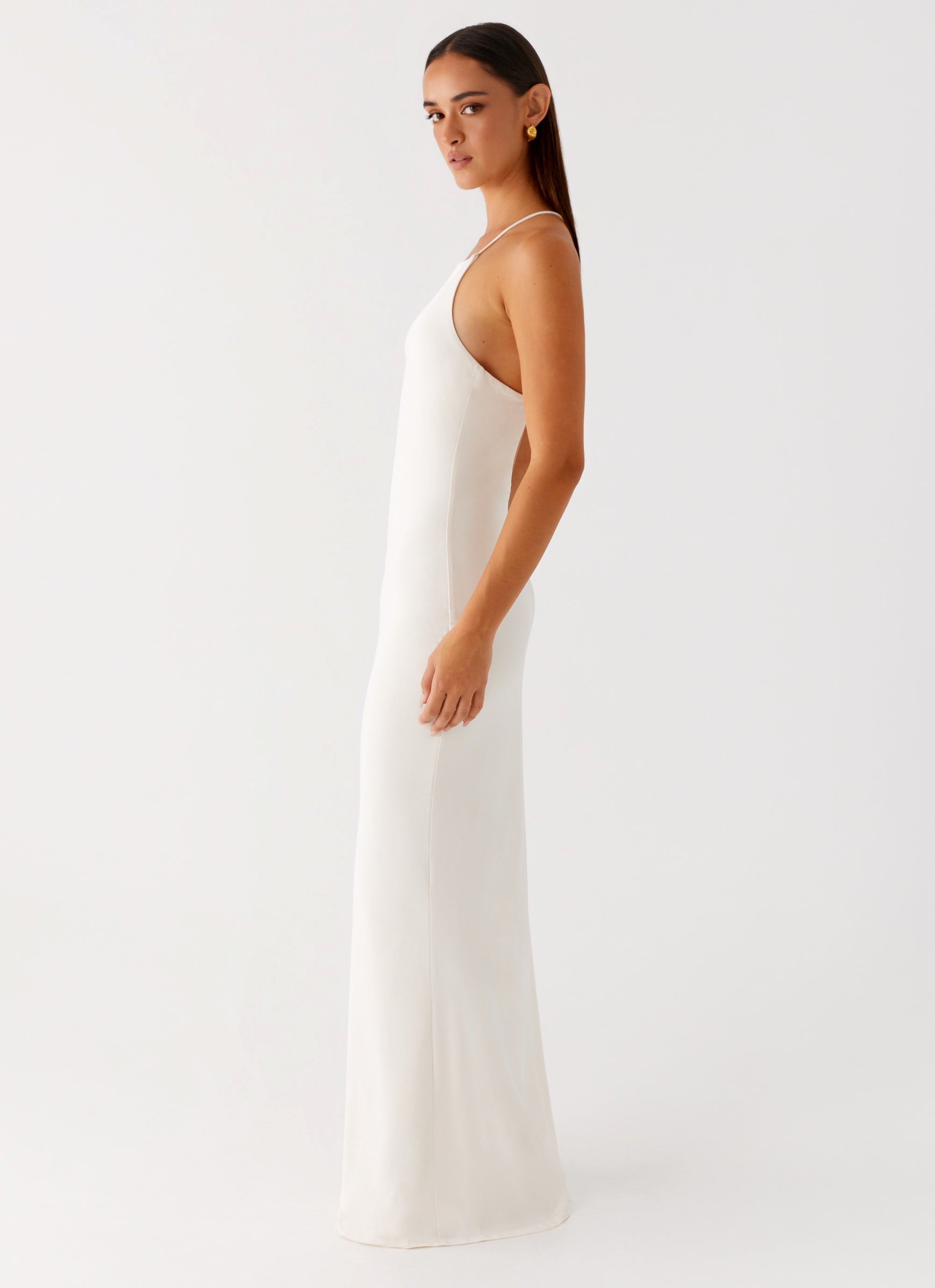 Raffa Pearl Maxi Dress - Ivory