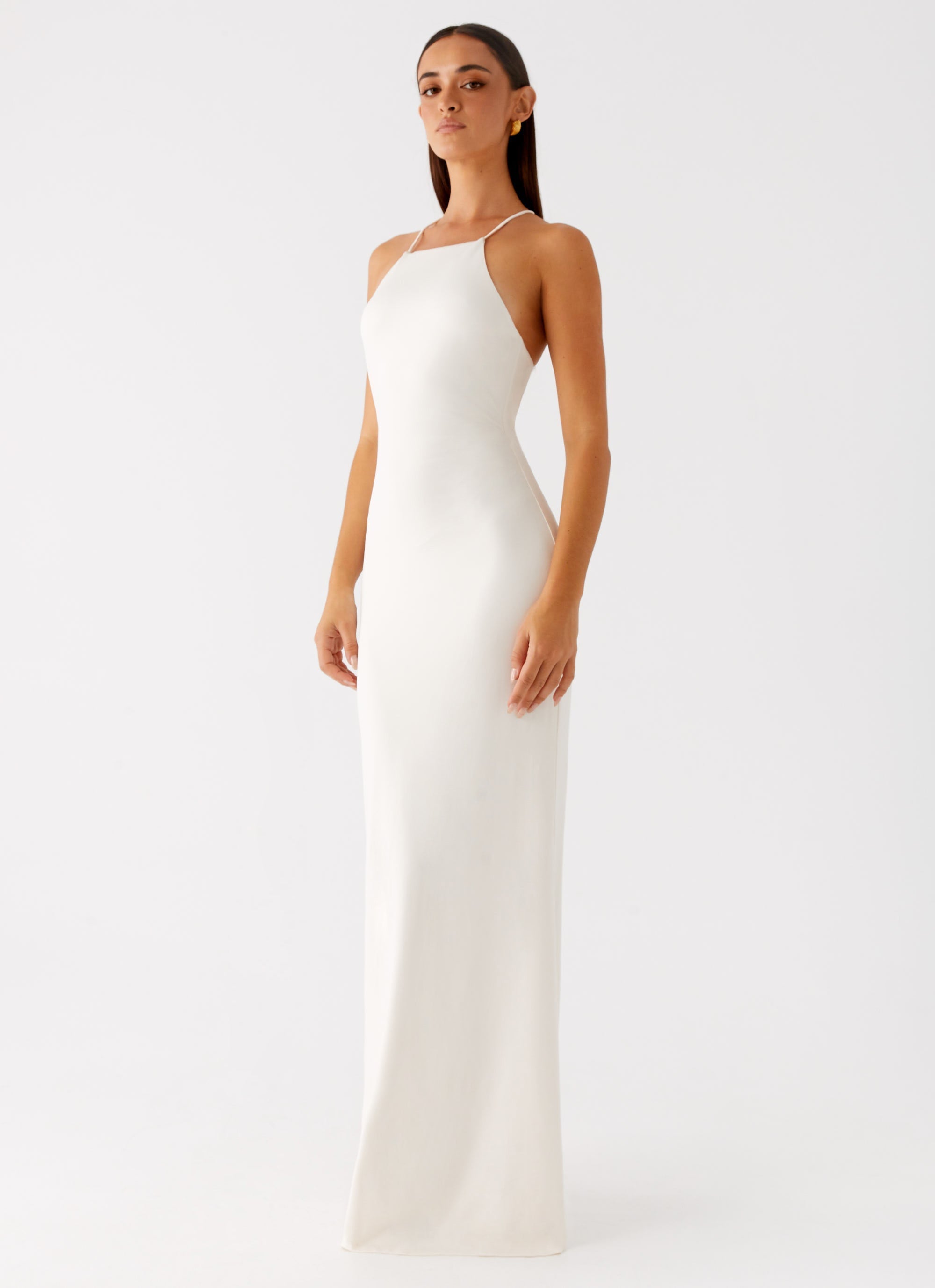 Raffa Pearl Maxi Dress - Ivory