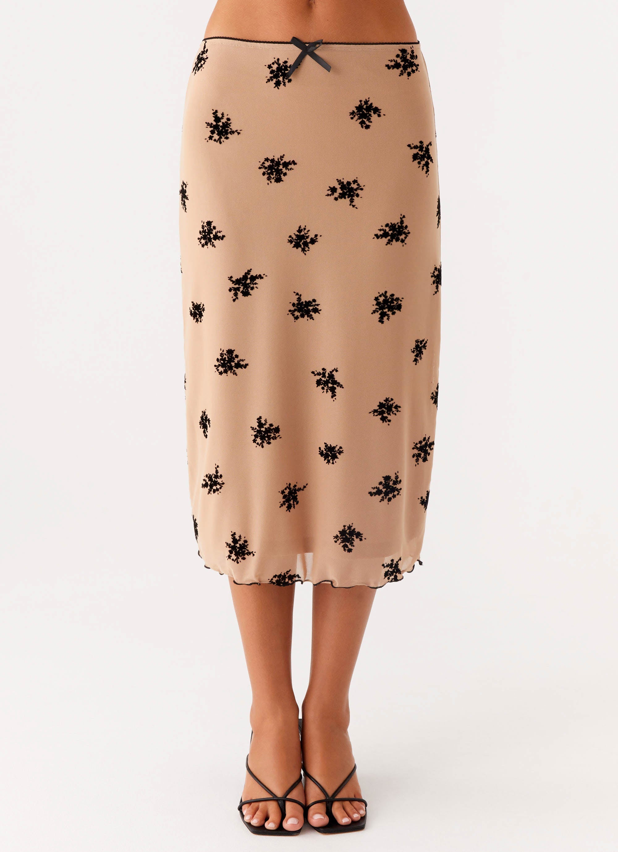 Rocca Midi Skirt - Nude