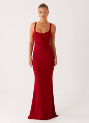 Safiya Maxi Dress - Maroon