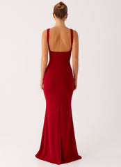 Safiya Maxi Dress - Maroon