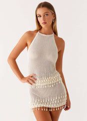 Scorpio Crochet Mini Skirt - Ivory