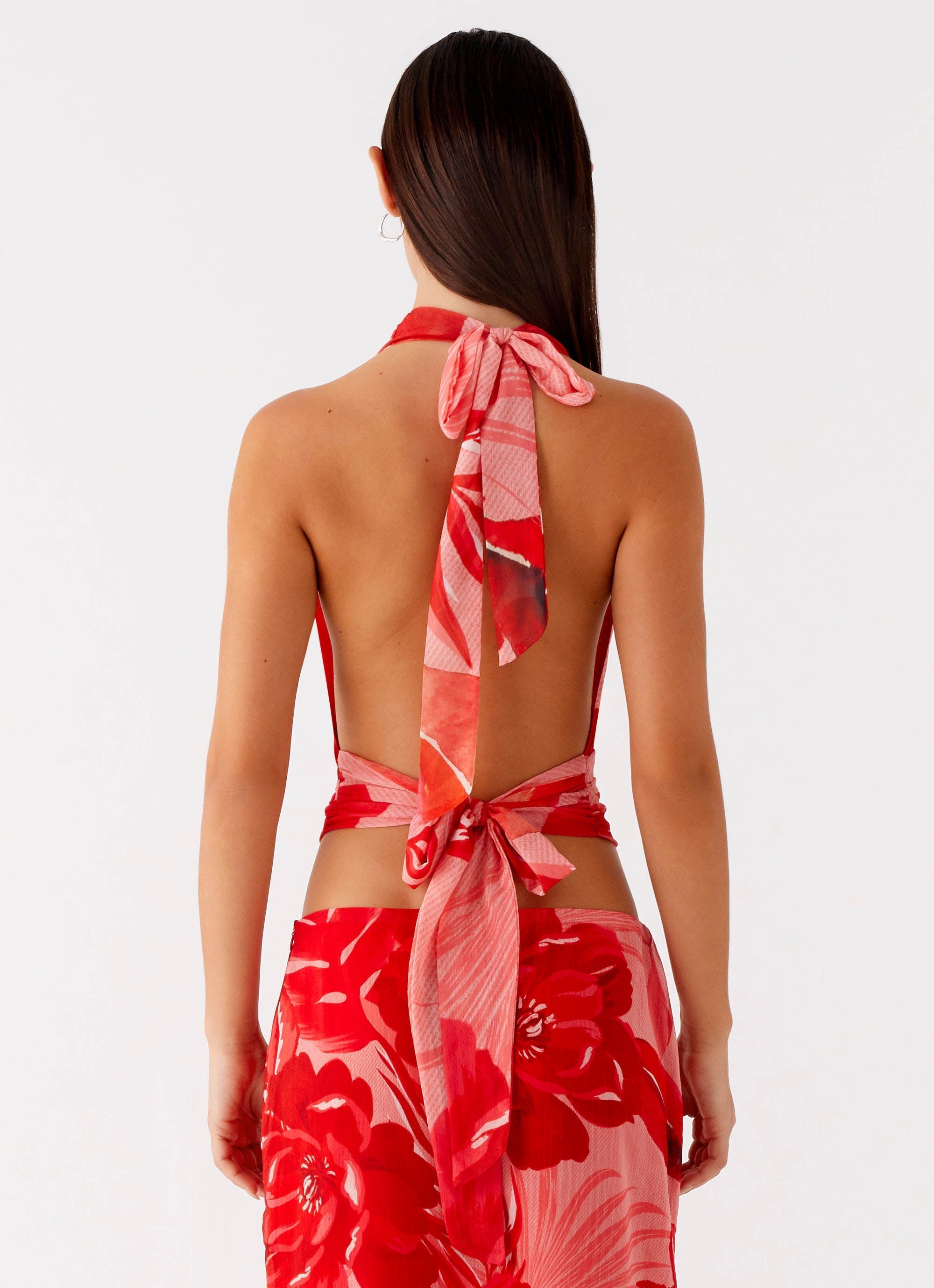 Soren Halter Top - Sicily Sunsets Print