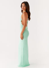 Tropez Knit Maxi Dress - Pastel Green
