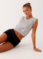Tyne Knit Vest - Grey