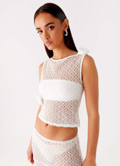Velli Crochet Top - White