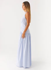 Worth The Wait Maxi Dress - Heather Blue