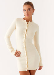 Zaffia Knit Mini Dress - Ivory