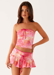 Corbin Mini Skort - Flamingo Fling