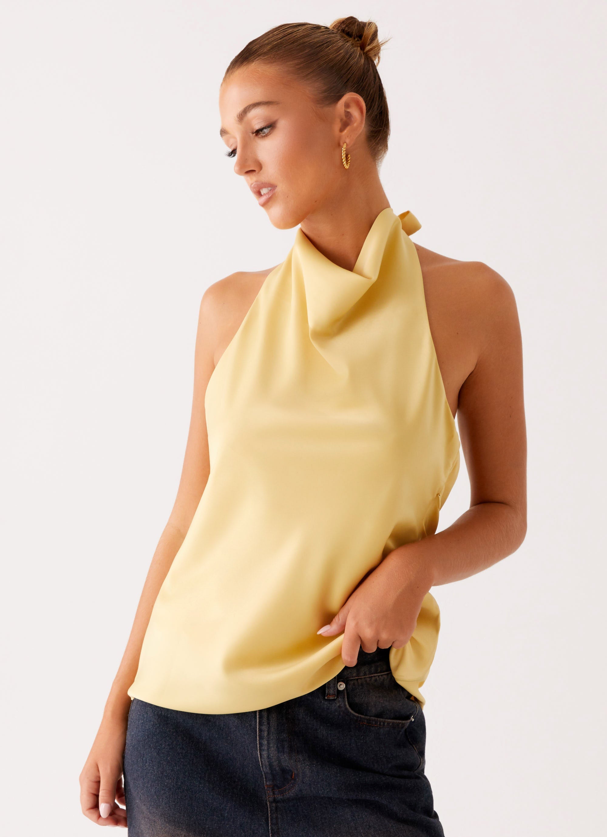 Carsen Halter Top - Yellow